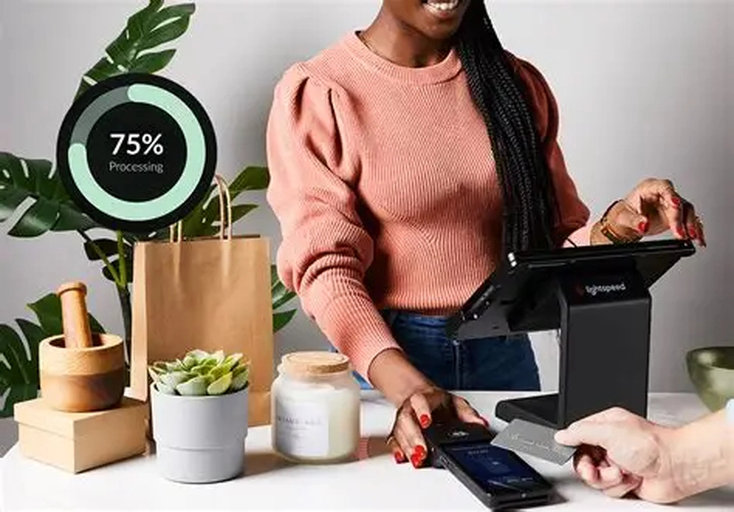 Kasse Südwest – Das Produkt auf der Theke ist ein Zebra DS7708 Barcode-Scanner.